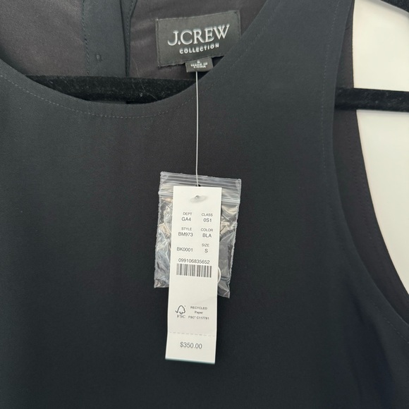 Jcrew Black Feather Dress NWT - S - Picture 4 of 4
